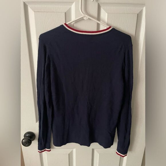 Women’s Gap Red White & Blue Lightweight Button Up Cardigan Size Large - Picture 4 of 8